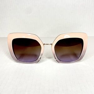 Judith Leiber Light Pink Square Diva Sunglasses - NEW